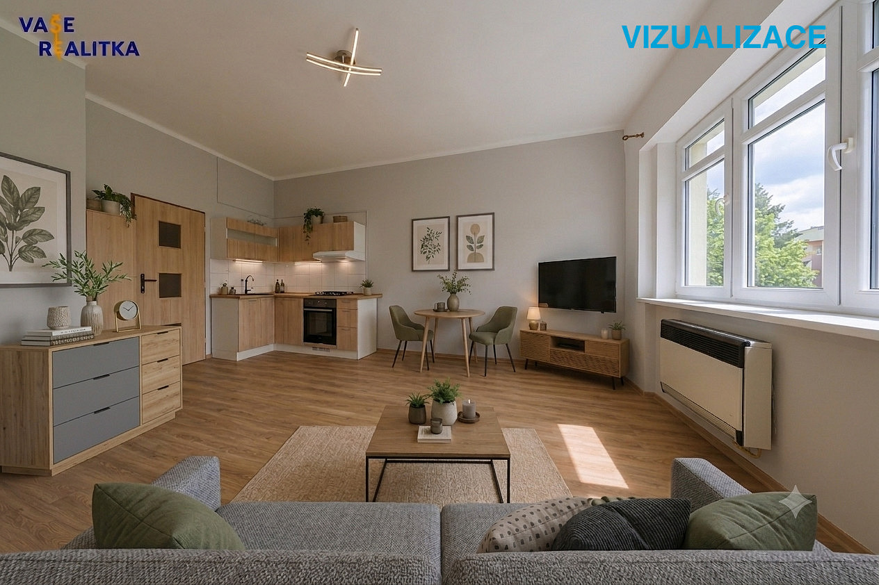Pronájem bytu 1+kk 28 m² – pohled 5