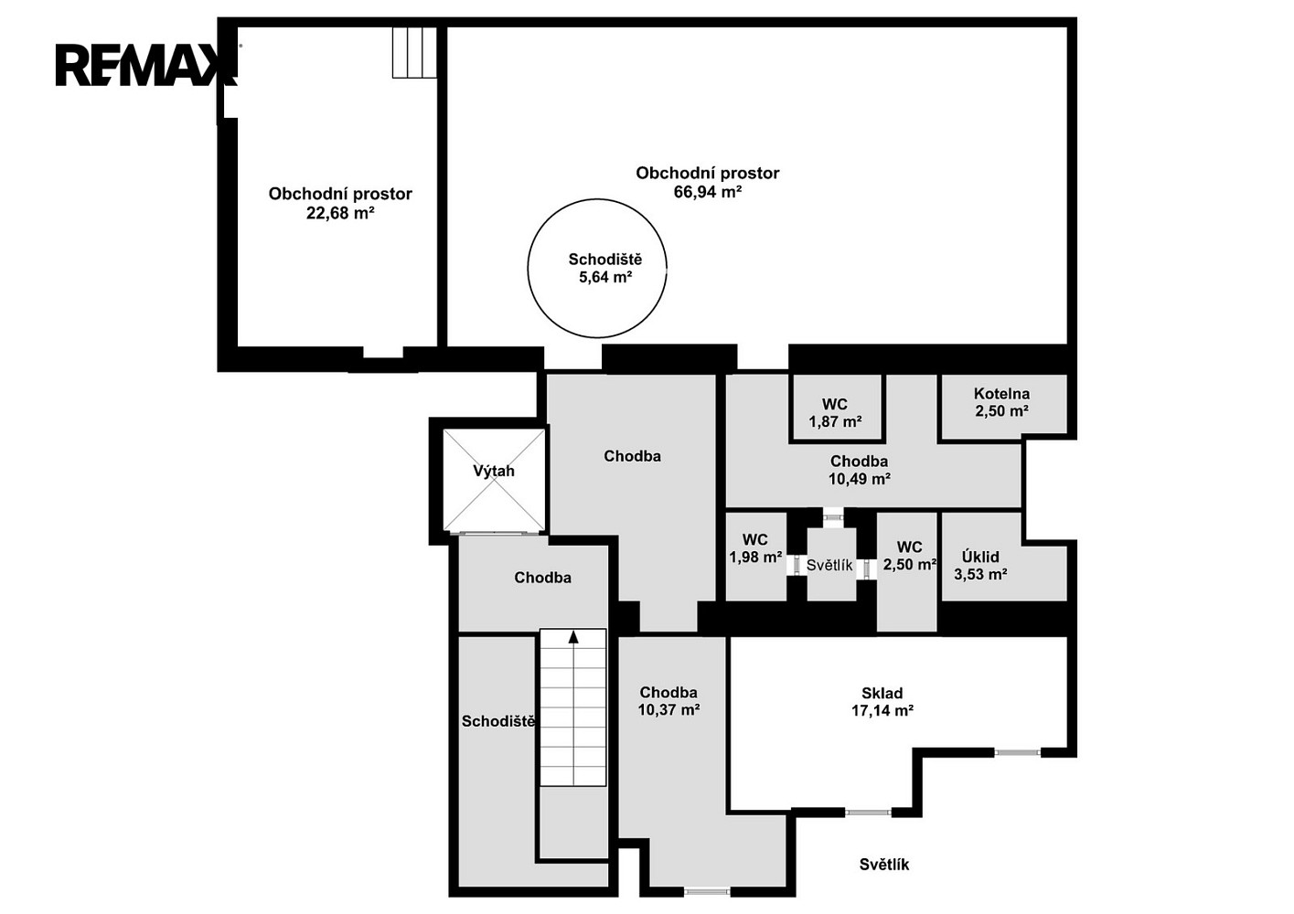 Pronájem obchodních prostor 150 m² – pohled 3