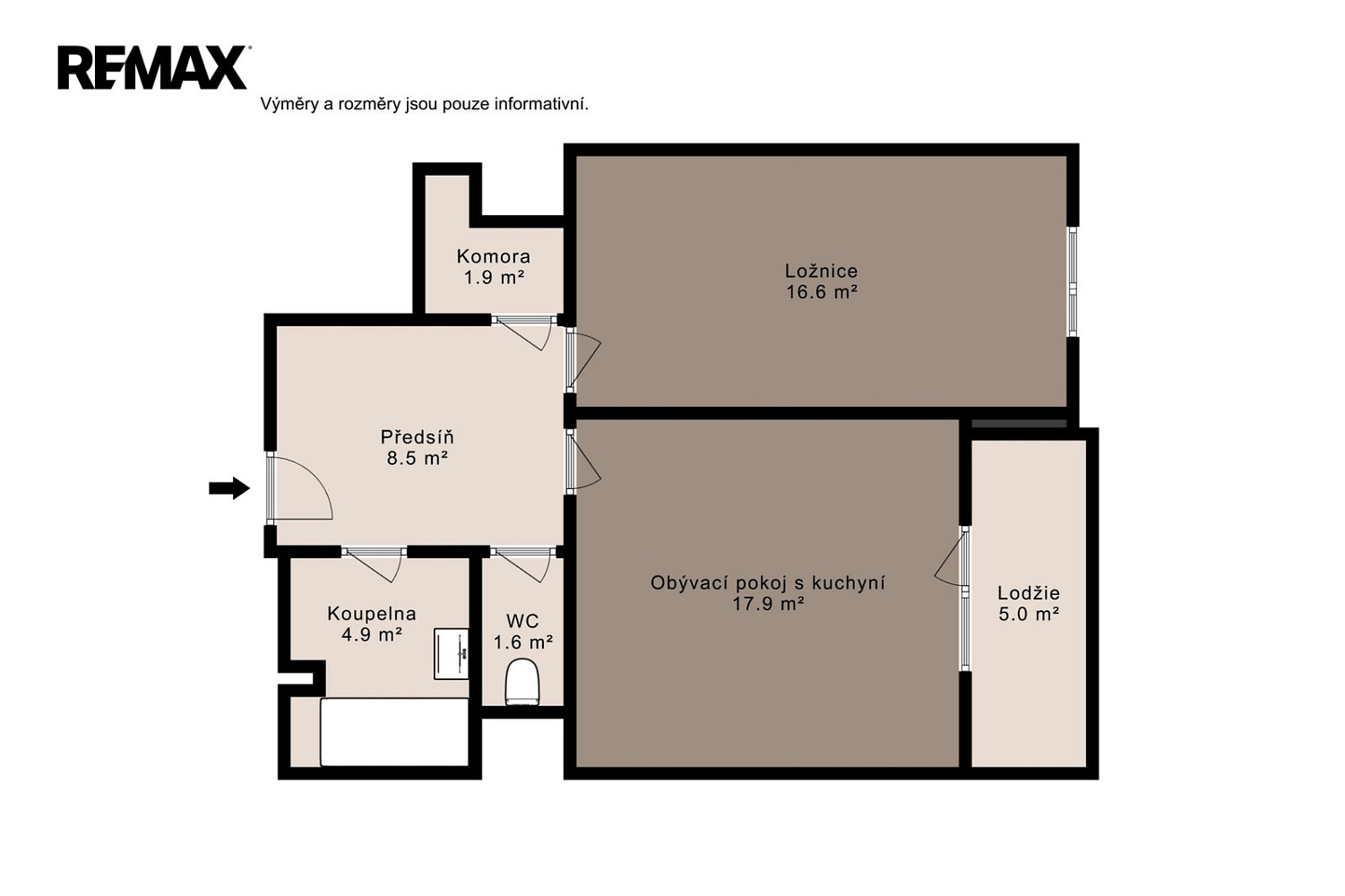 Pronájem bytu 2+kk 51 m² — photo 2