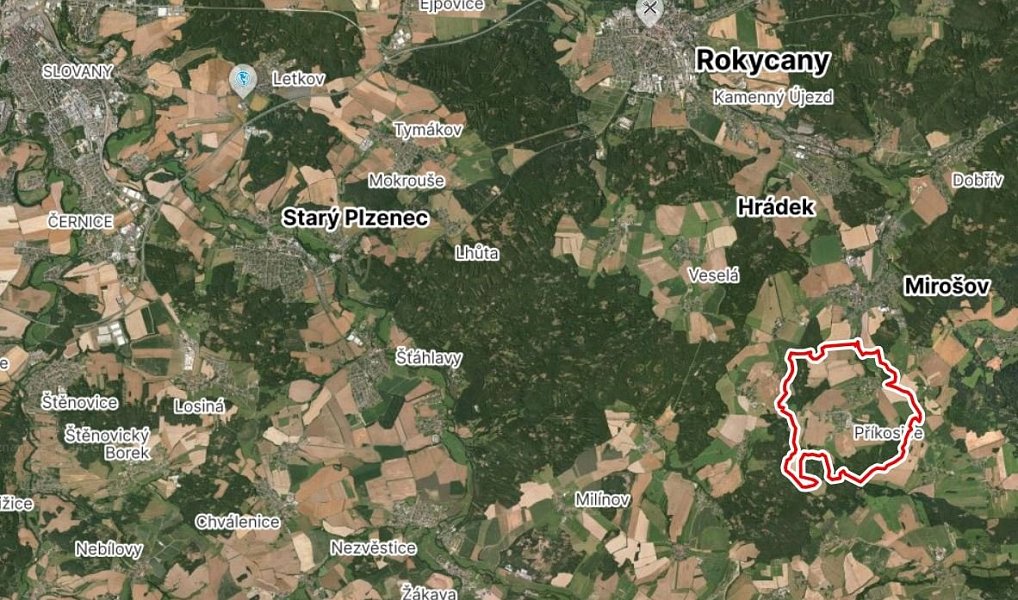 Prodej stavebního pozemku 1 319 m², Příkosice – náhled fotky 14