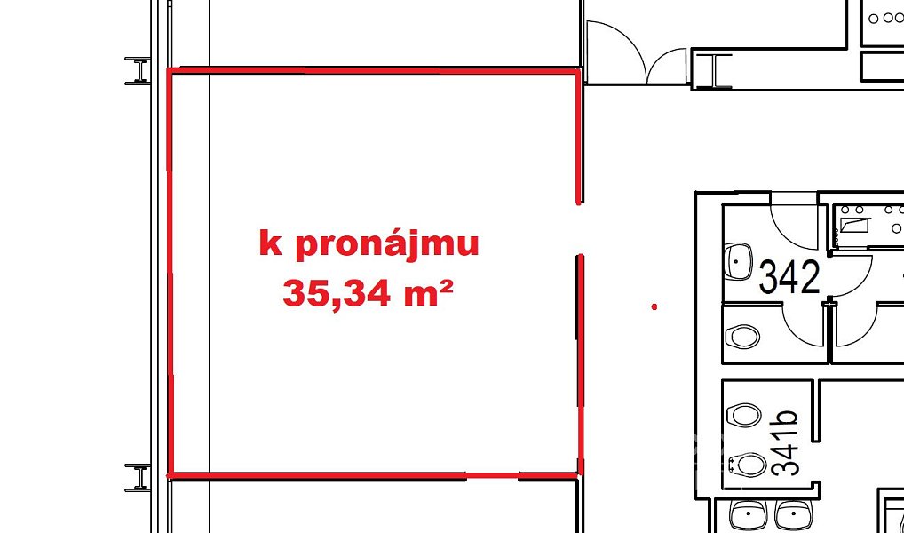 Pronájem kanceláře 35 m², Praha – náhled fotky 3