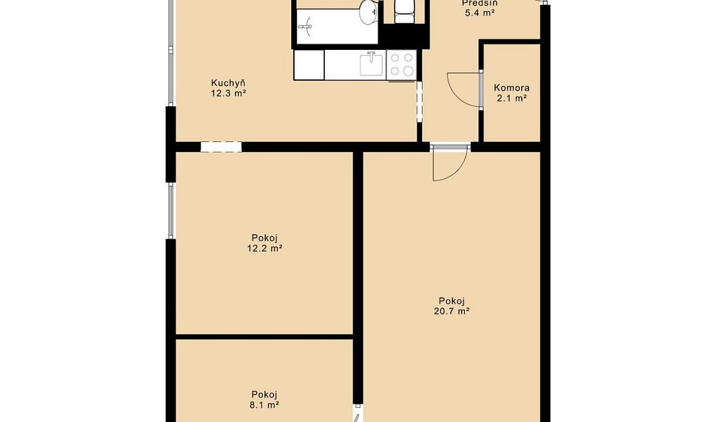 Prodej bytu 3+1 64 m², České Budějovice – náhled fotky 18