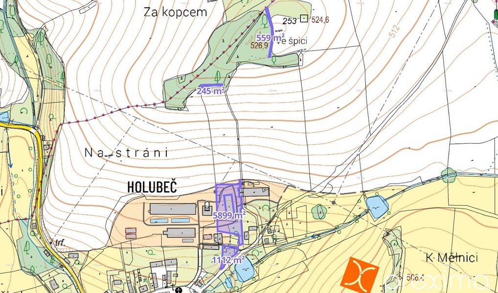 Prodej stavebního pozemku 3 814 m², Hostouň – náhled fotky 3