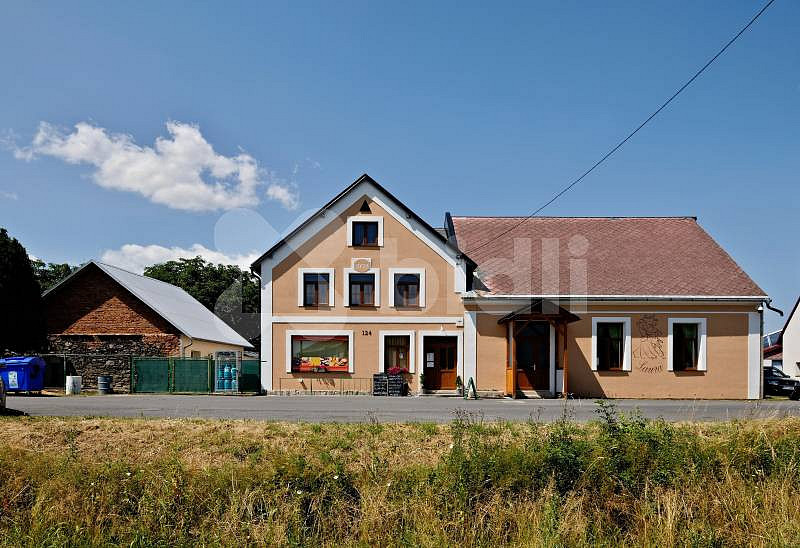 Prodej rodinného domu s venkovním posezením, obchodem, sálem, vinárnou, bytem 4+1, Javorník – pohled 2