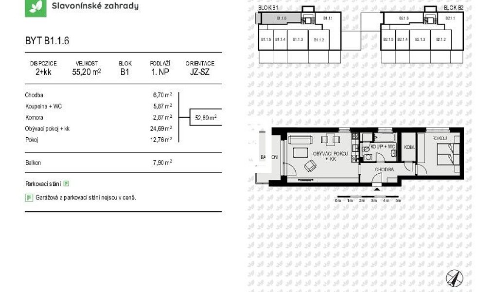 Prodej bytu 2+kk 55 m², Olomouc – náhled fotky 6