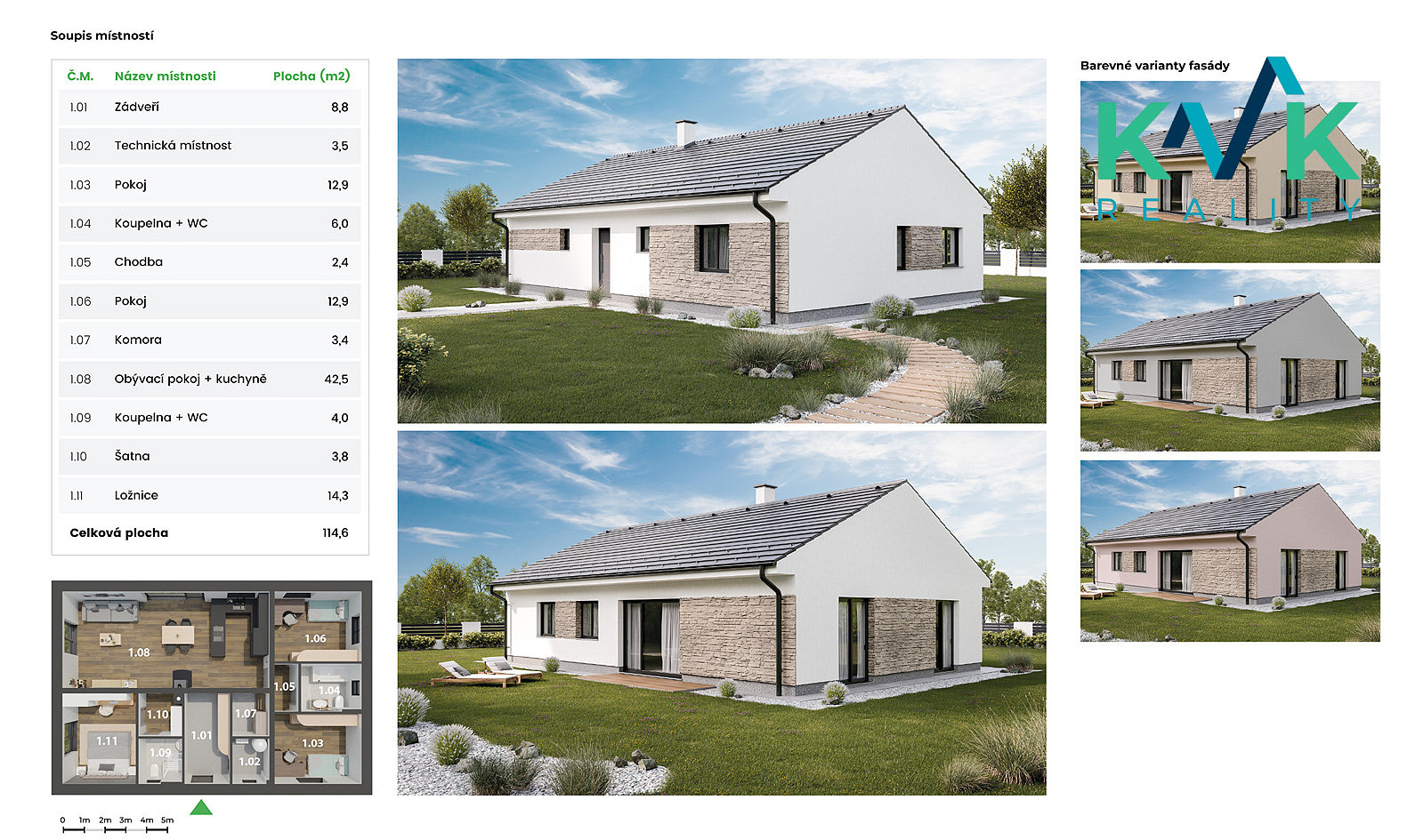 Prodej domu 115 m² s pozemkem 954 m²
