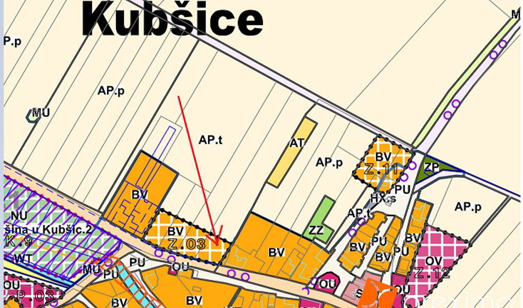 Prodej stavebního pozemku 1 292 m², Kubšice – náhled fotky 2
