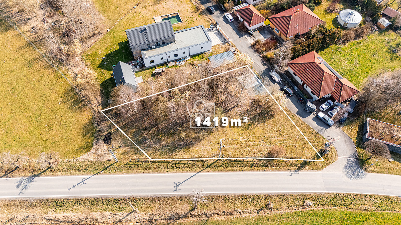 Prodej stavebního pozemku 1 419 m² – pohled 4