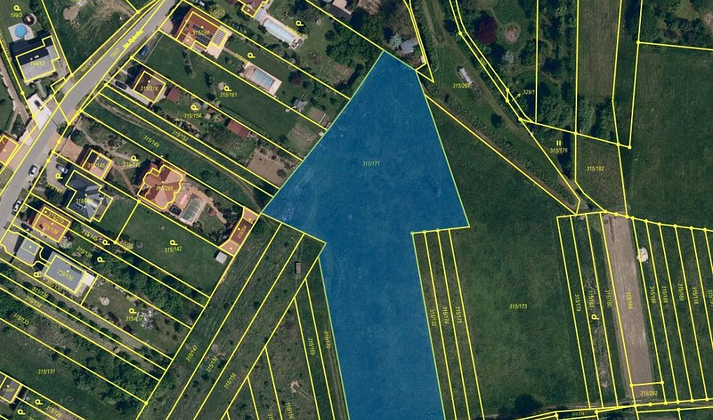 Dražba pozemku, 6178 m², Uherské Hradiště, Kunovice