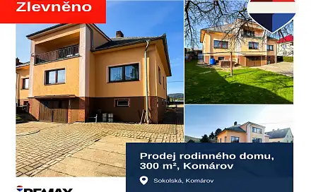 Prodej domu 300 m² s pozemkem 801 m², Sokolská, Komárov, okres Beroun