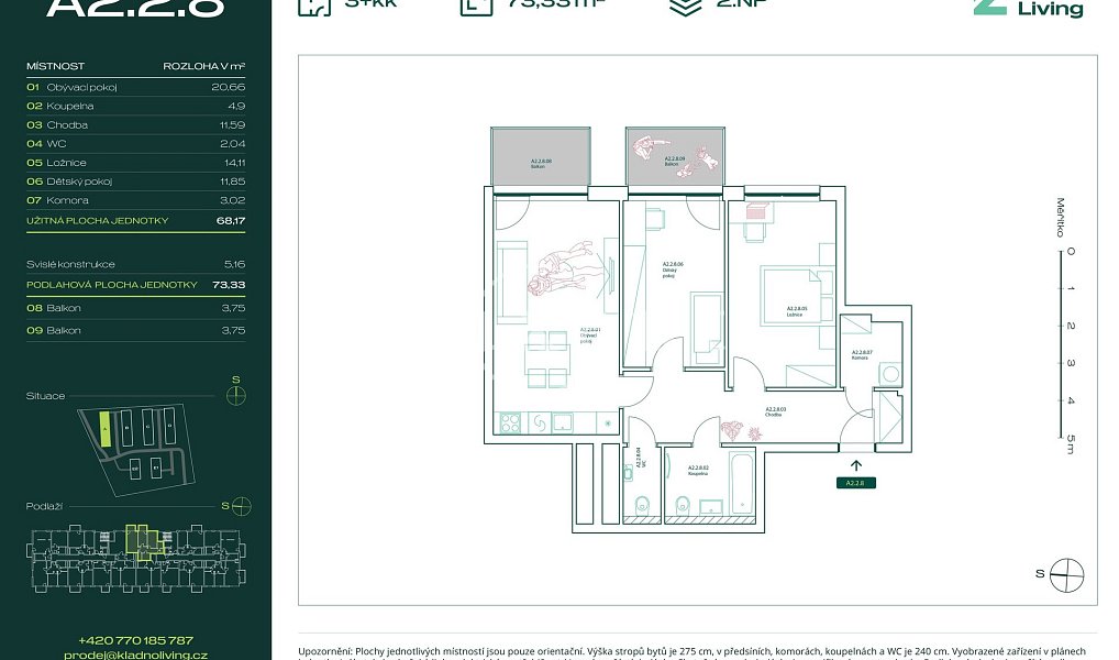 Prodej bytu 3+kk 68 m², Kladno – náhled fotky 20