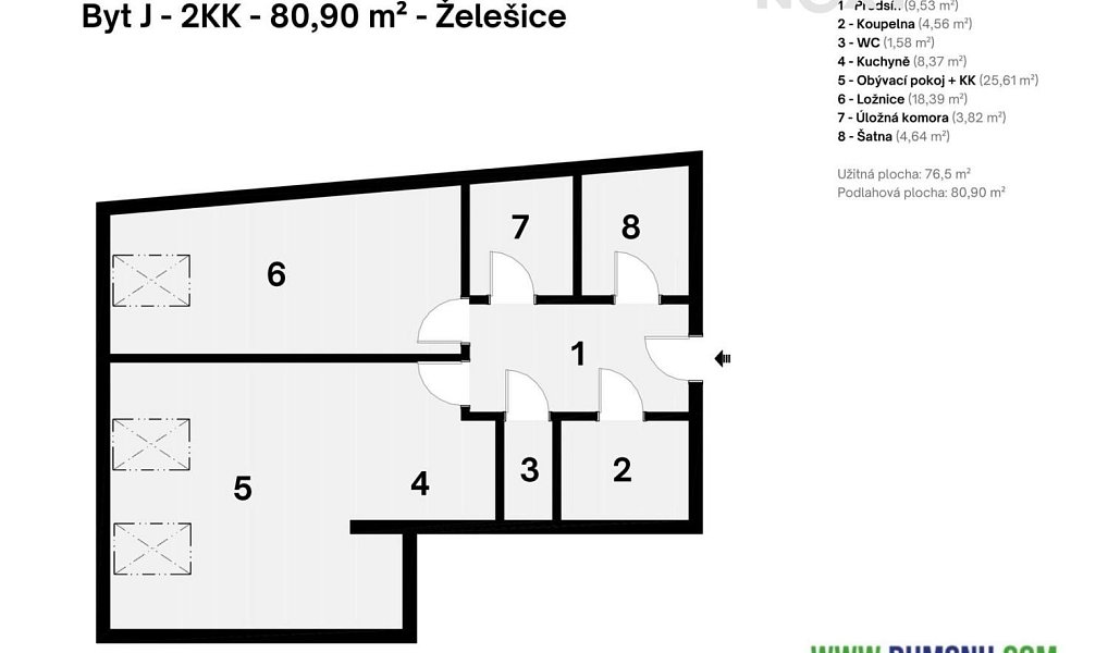 Prodej bytu 2+kk 80 m², Želešice – náhled fotky 21