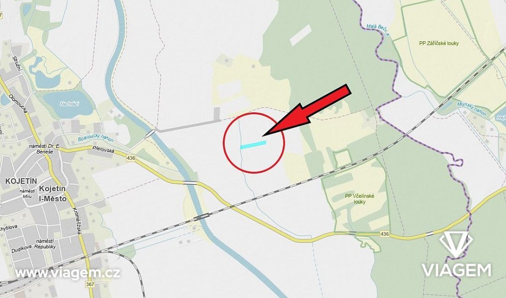 Prodej pole 2 403 m², Kojetín – náhled fotky 4
