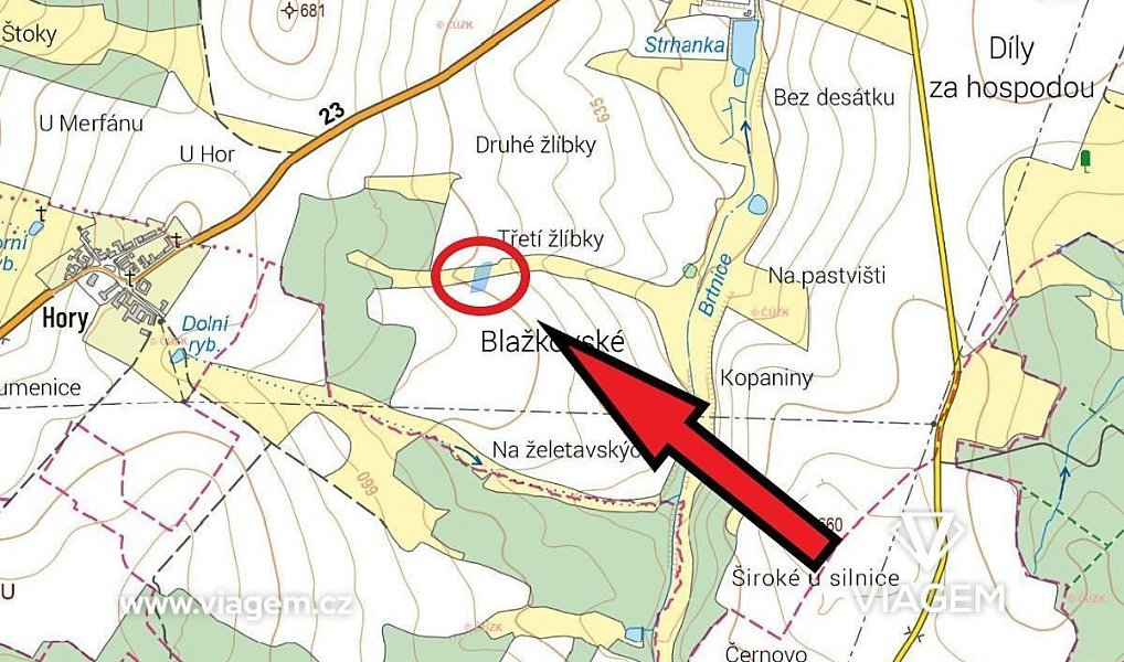 Prodej pole 928 m², Předín – náhled fotky 3