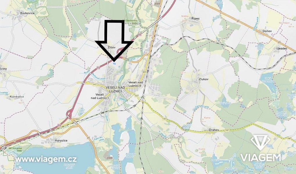 Prodej stavebního pozemku 597 m², Veselí nad Lužnicí – náhled fotky 4