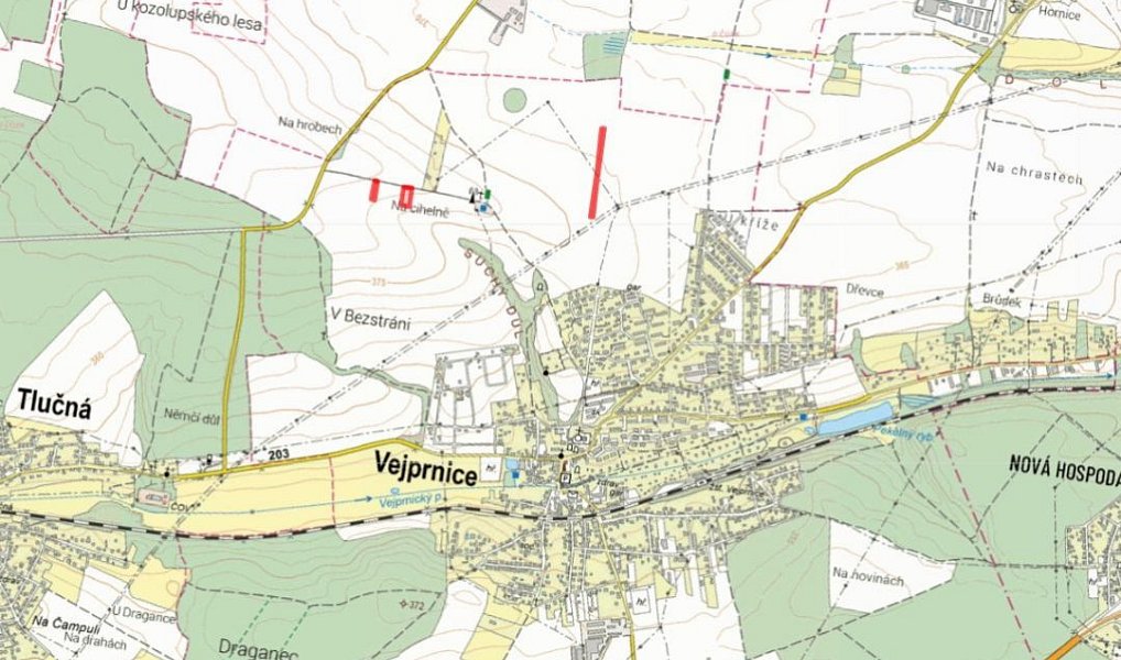 Prodej pole 7 399 m², Vejprnice – náhled fotky 3