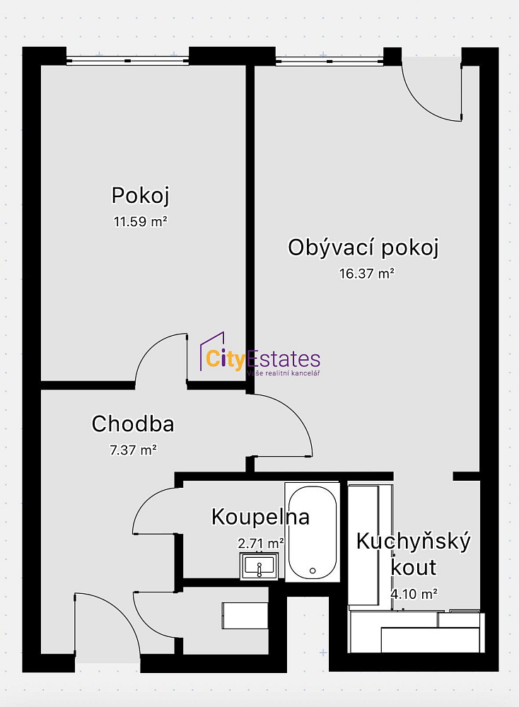 Prodej bytu 2+kk 45 m² – fotografie 3