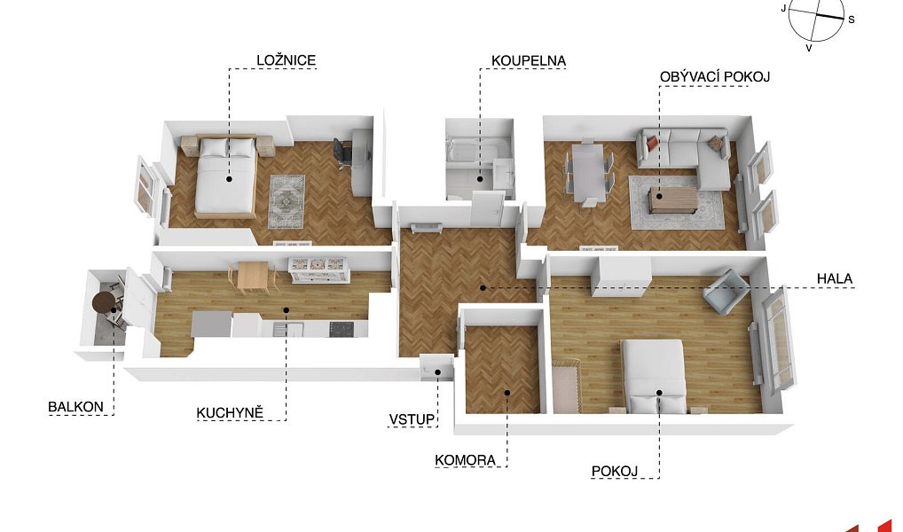 Prodej bytu 3+1 94 m², Praha – náhled fotky 3