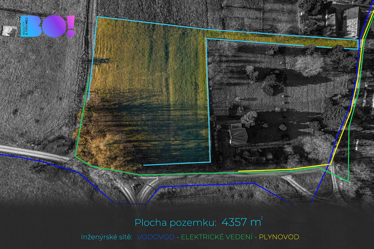 Prodej stavebního pozemku 4 357 m² – fotografie 4