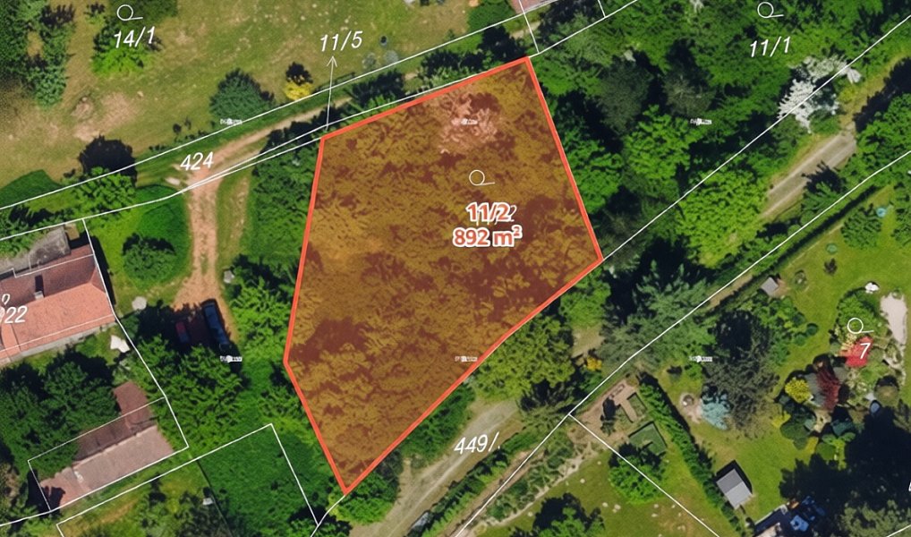 Prodej stavebního pozemku 892 m², Zbýšov – náhled fotky 4