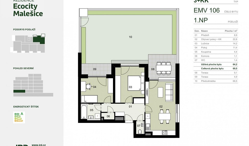 Prodej bytu 3+kk 70 m², Praha – náhled fotky 2