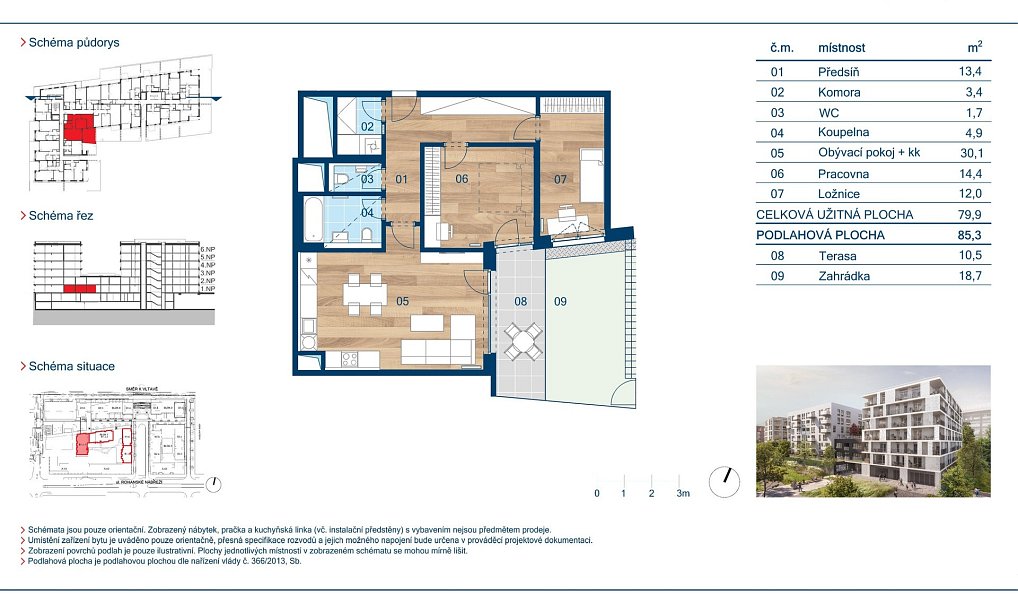Prodej bytu 3+kk 80 m², Praha – náhled fotky 2