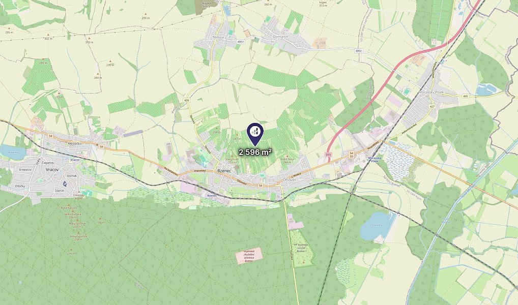 Prodej pole 2 596 m², Bzenec – náhled fotky 3