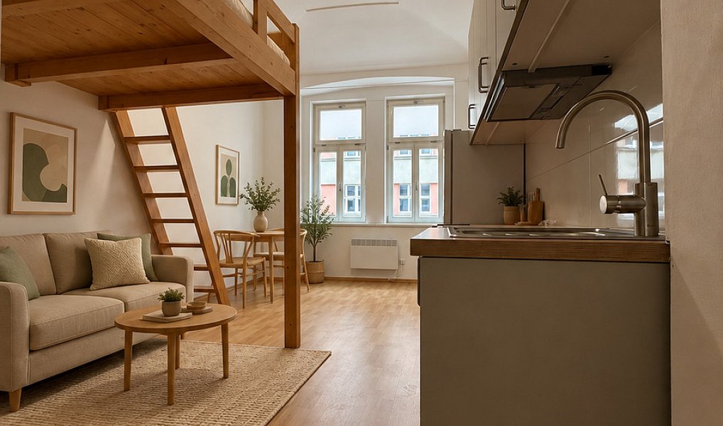 Pronájem bytu 1+kk, 28 m², Žižkov - Praha 3, Praha