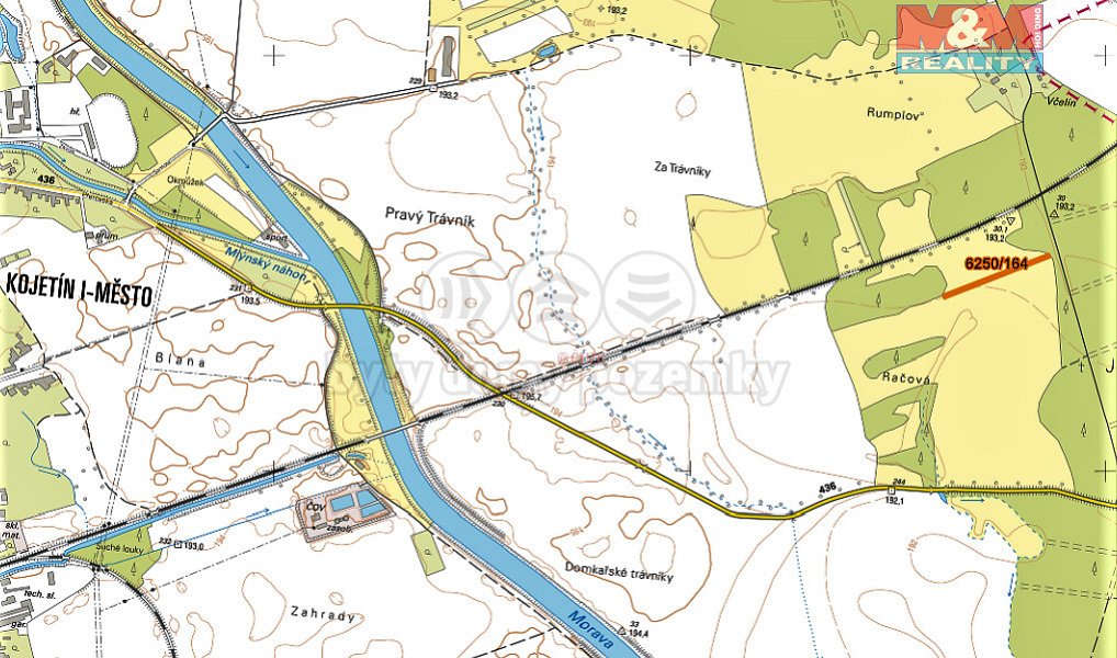 Prodej louky 1 949 m², Kojetín – náhled fotky 2