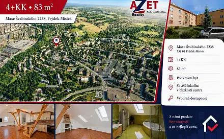 Prodej bytu 4+kk 83 m², Maxe Švabinského, Frýdek-Místek - Frýdek