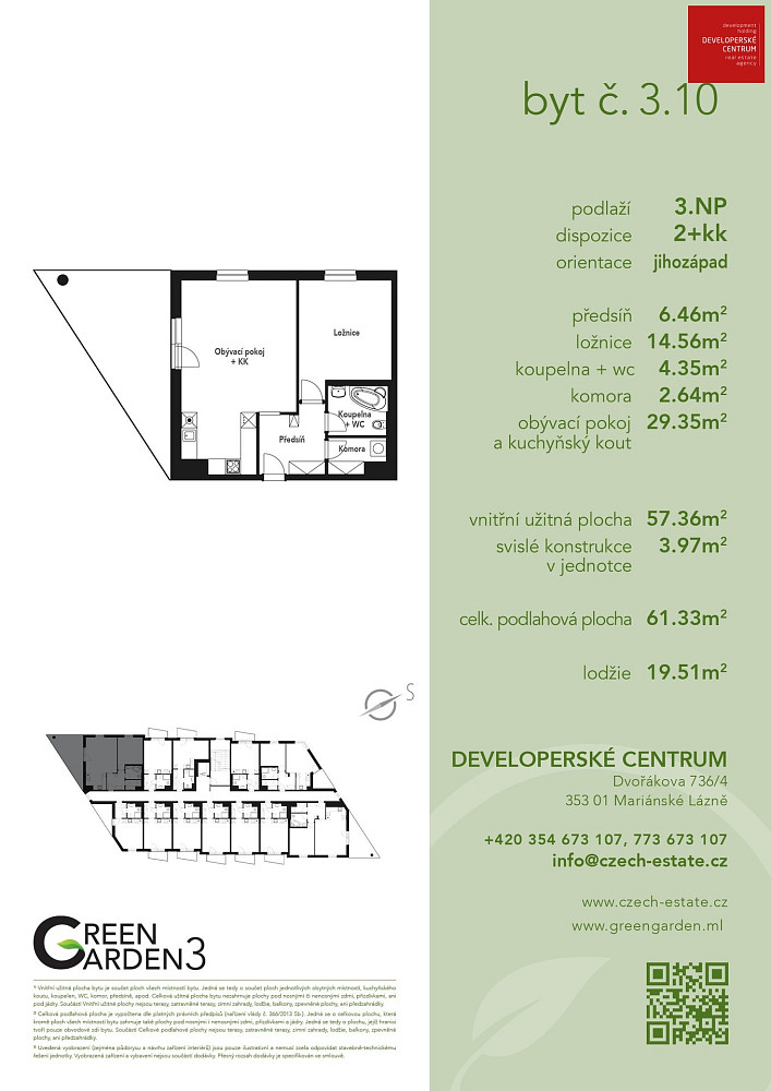 Prodej bytu 2+kk 61 m² – fotografie 3