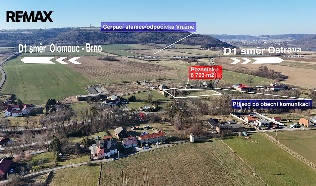 Prodej komerčního pozemku 6 703 m², Vražné – náhled fotky 3