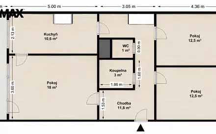 Prodej bytu 3+1 73 m²