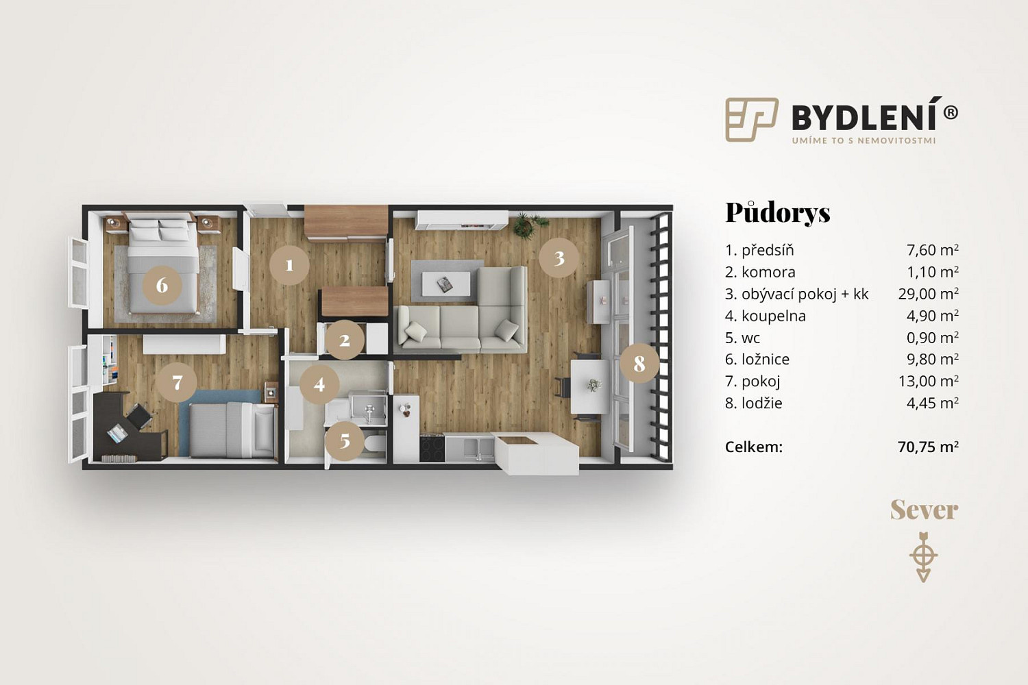 Prodej bytu 3+kk 70 m² – fotografie 2
