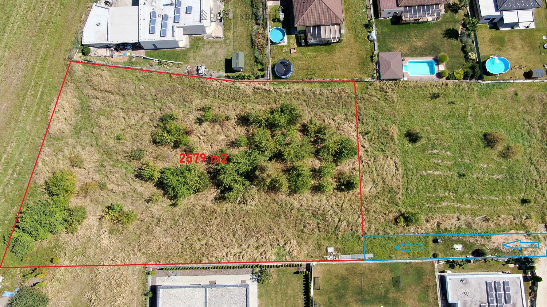 Prodej stavebního pozemku 2 579 m² – fotografie 3
