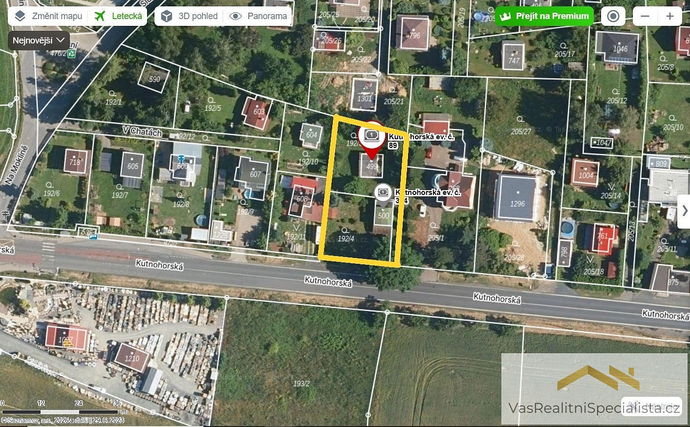 Prodej stavebního pozemku 1 000 m² – pohled 6
