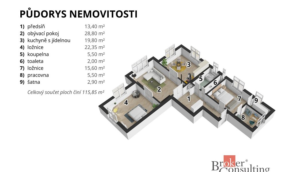 Prodej bytu 3+1 110 m², Liberec – náhled fotky 4