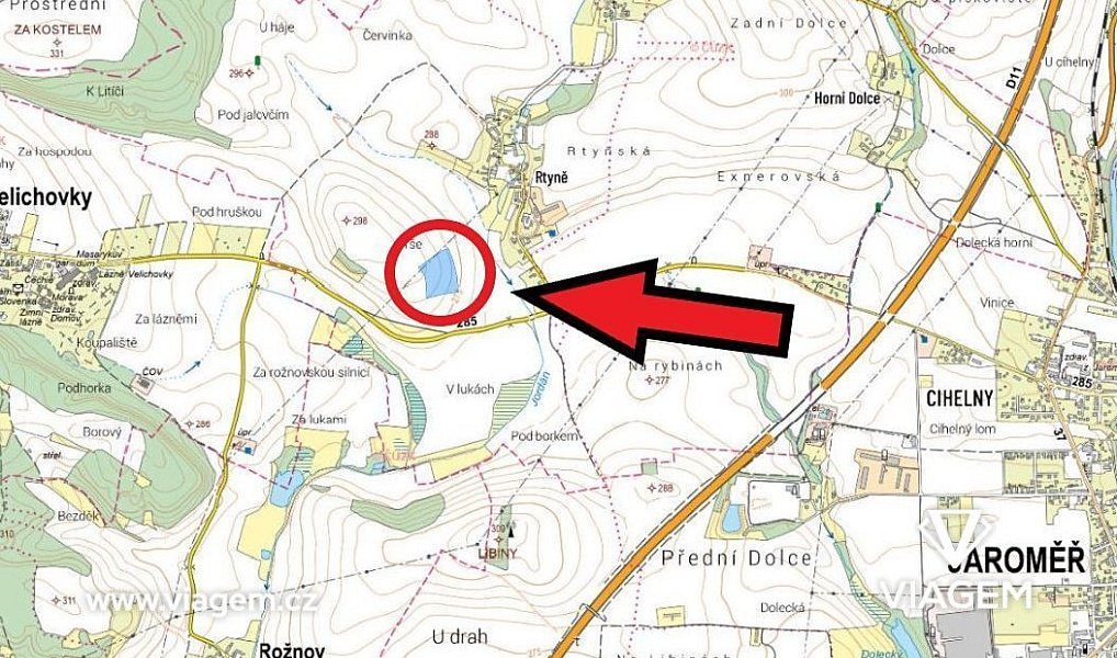 Prodej pole 945 m², Zaloňov – náhled fotky 3
