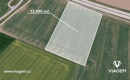 Prodej pole 2 283 m², Lutopecny, okres Kroměříž