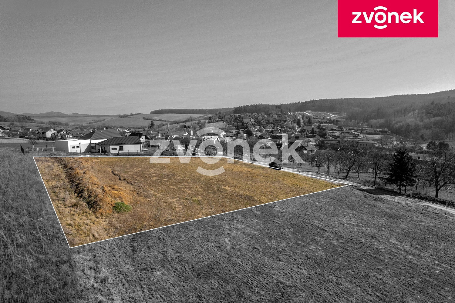 Prodej stavebního pozemku 3 280 m² – pohled 2