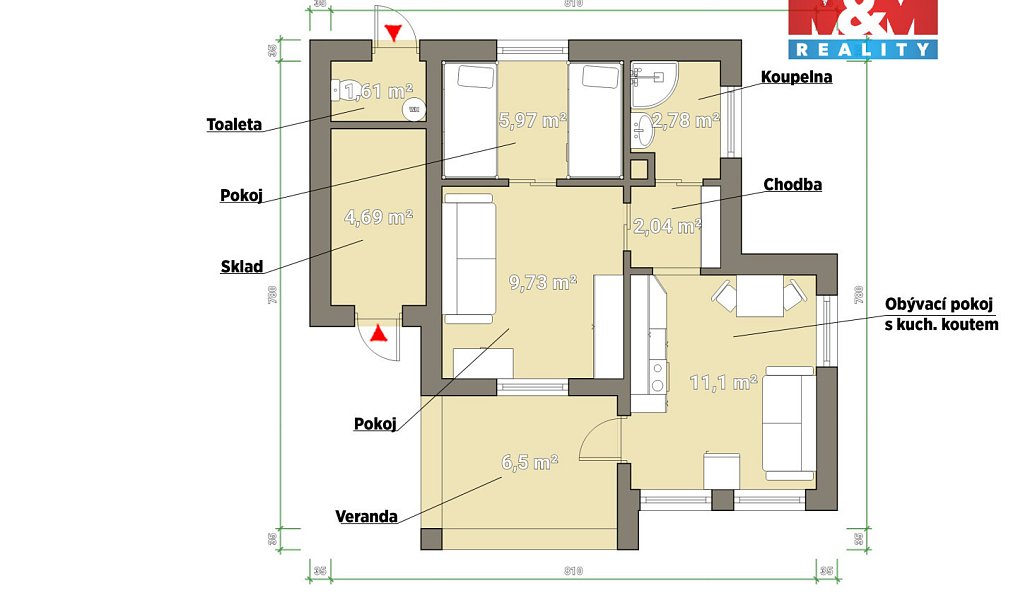 Prodej chaty/chalupy 47 m² s pozemkem 47 m², Čerňovice – náhled fotky 14