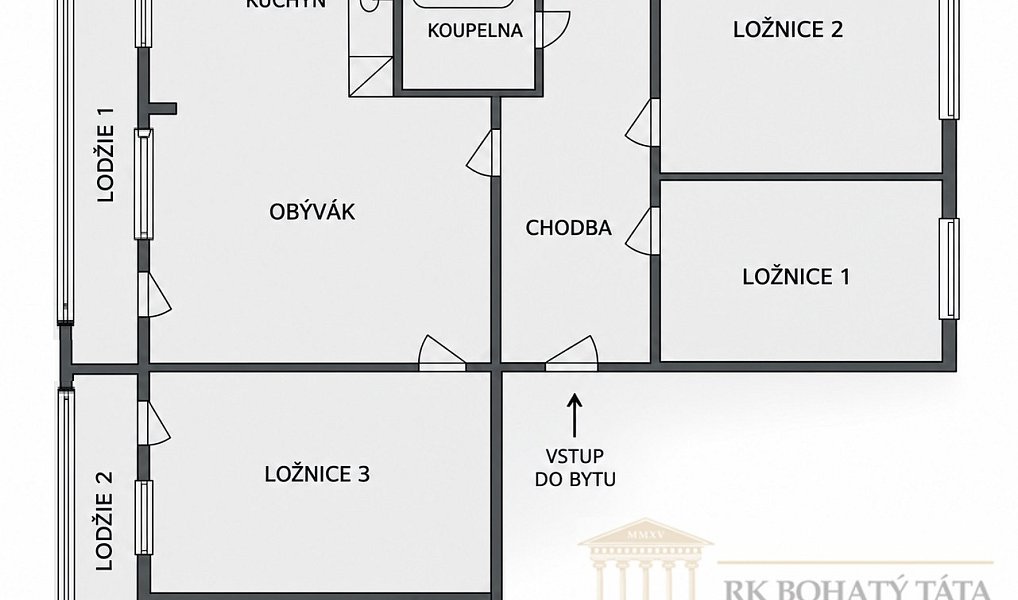 Prodej bytu 4+1 82 m², Praha – náhled fotky 2