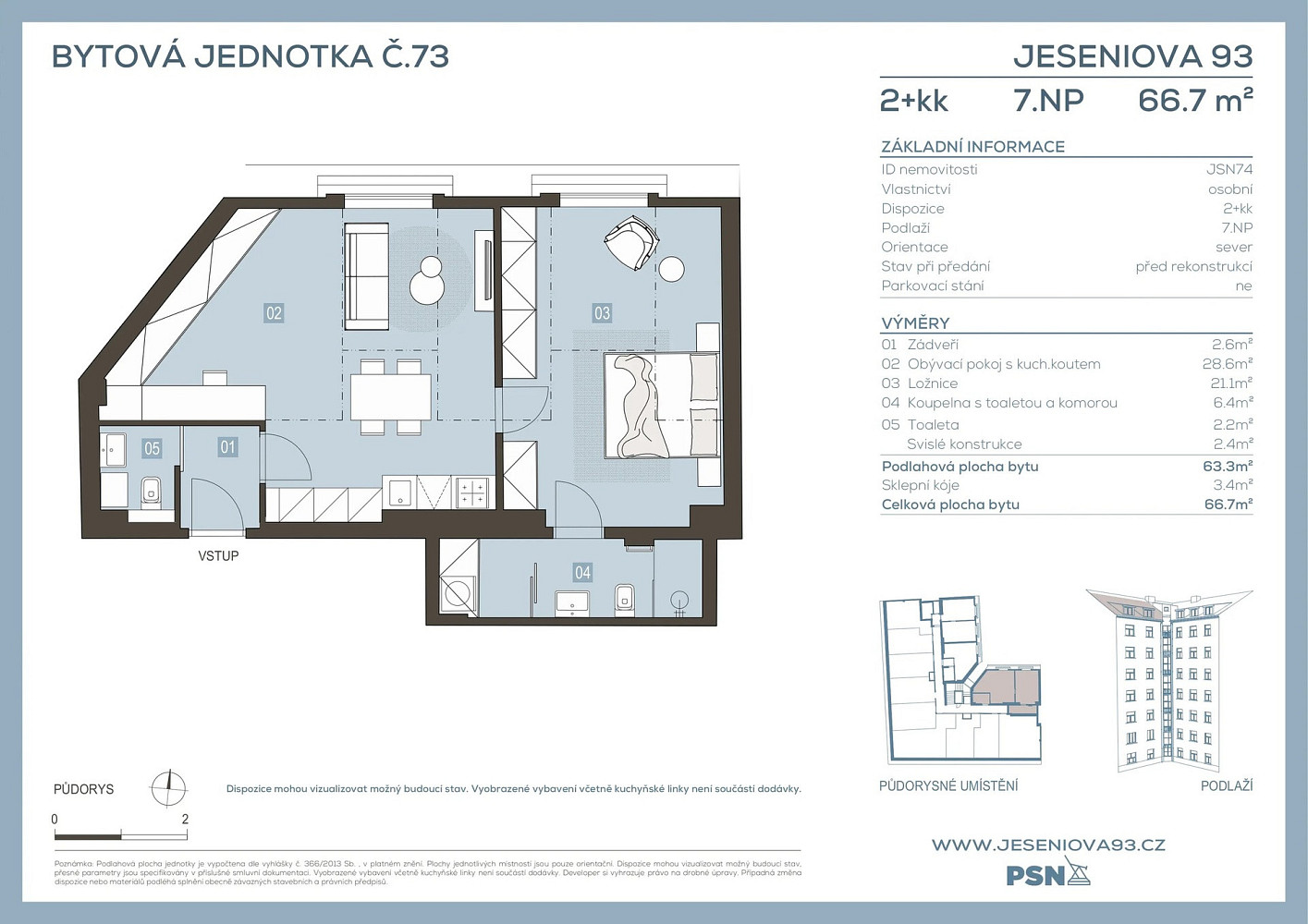 Prodej bytu 2+kk 61 m² — photo 2
