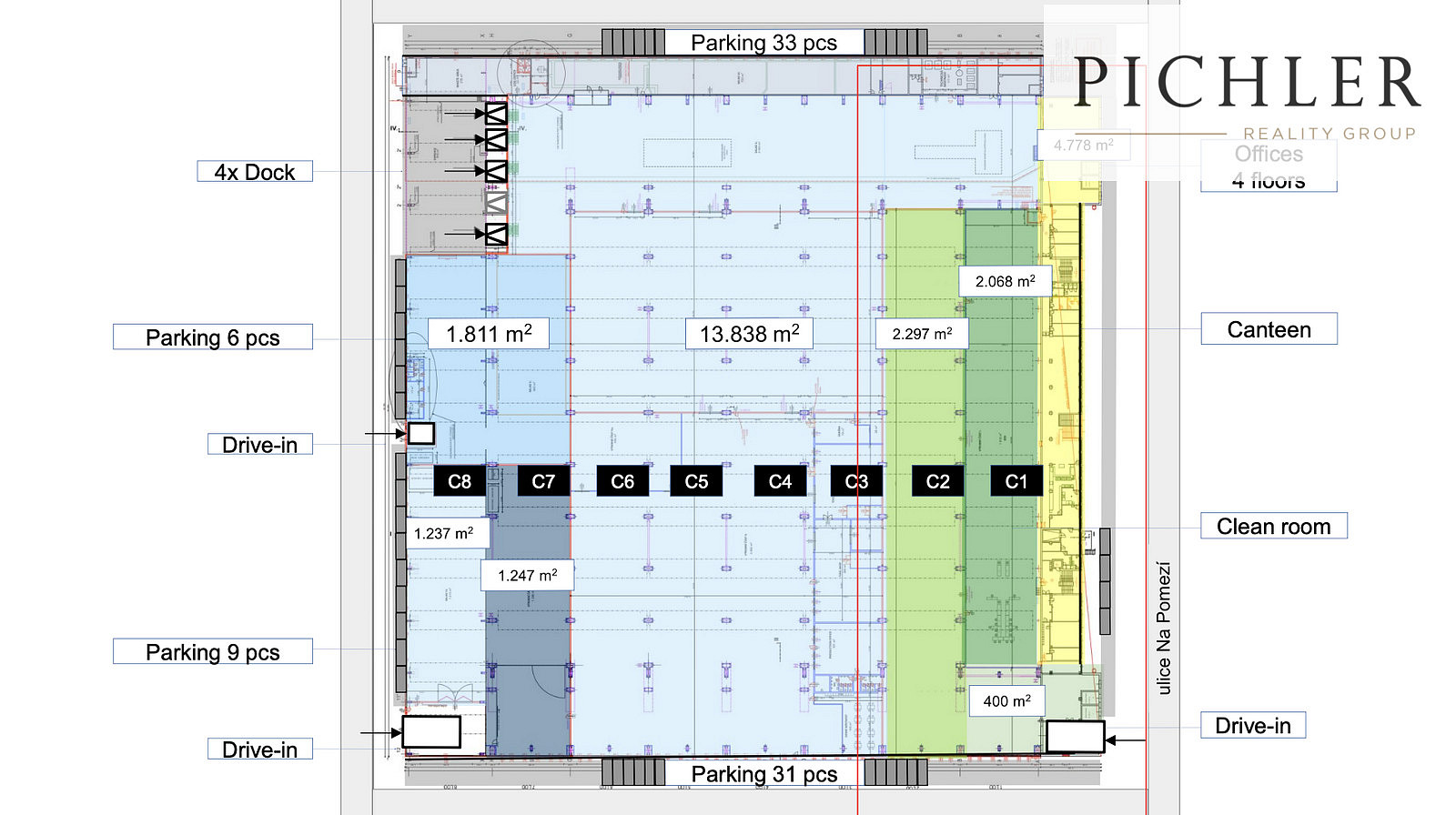 Pronájem výrobních prostor 4 365 m² – fotografie 3