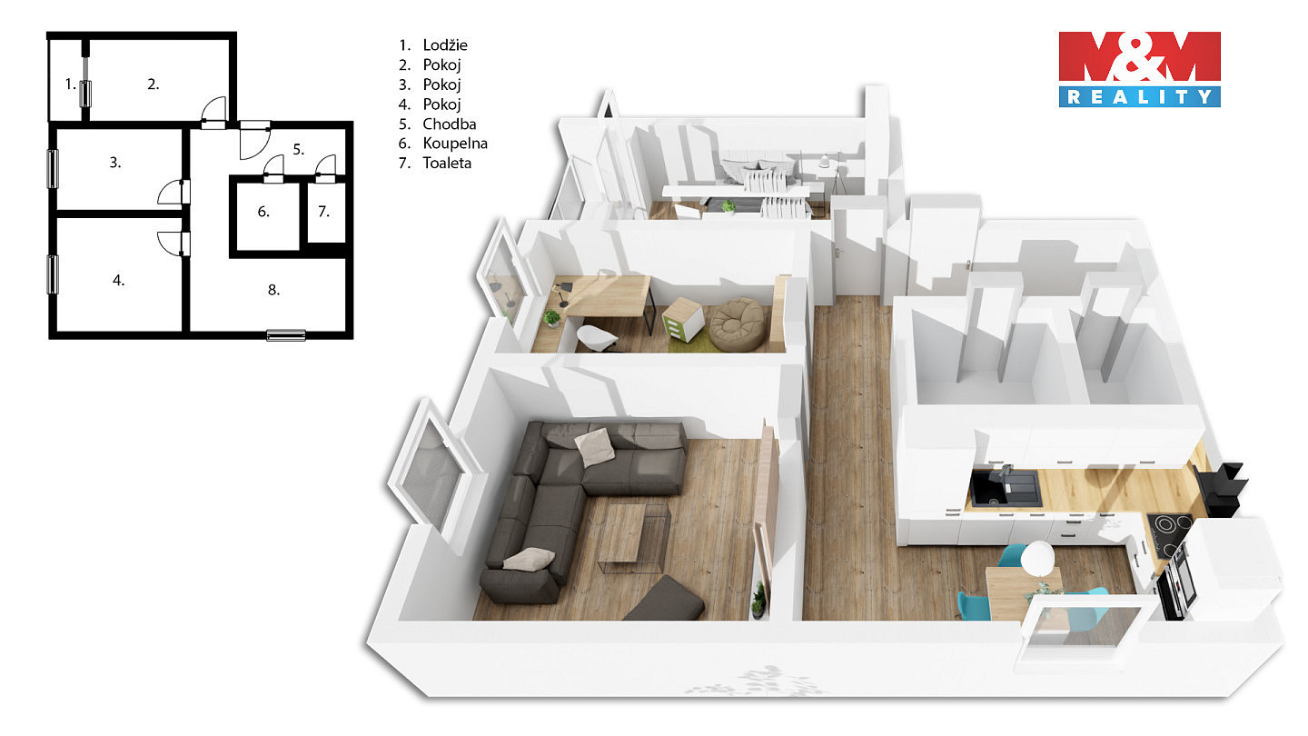 Prodej bytu 3+1 66 m² — photo 4