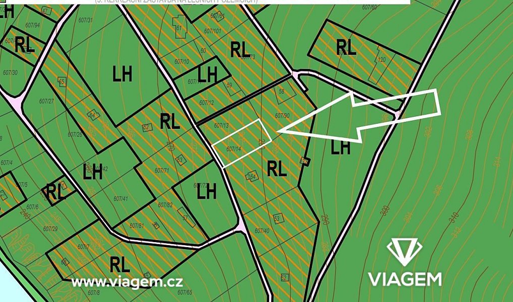 Prodej zahrady 446 m², Krňany – fotka 1 z 5