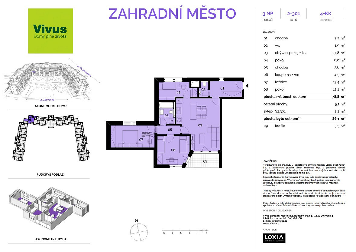Prodej bytu 4+kk 86 m² - Widok 2