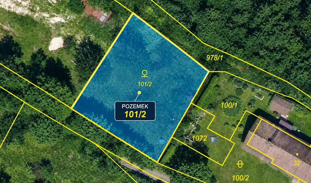Prodej stavebního pozemku 1 000 m², Blatce – náhled fotky 2