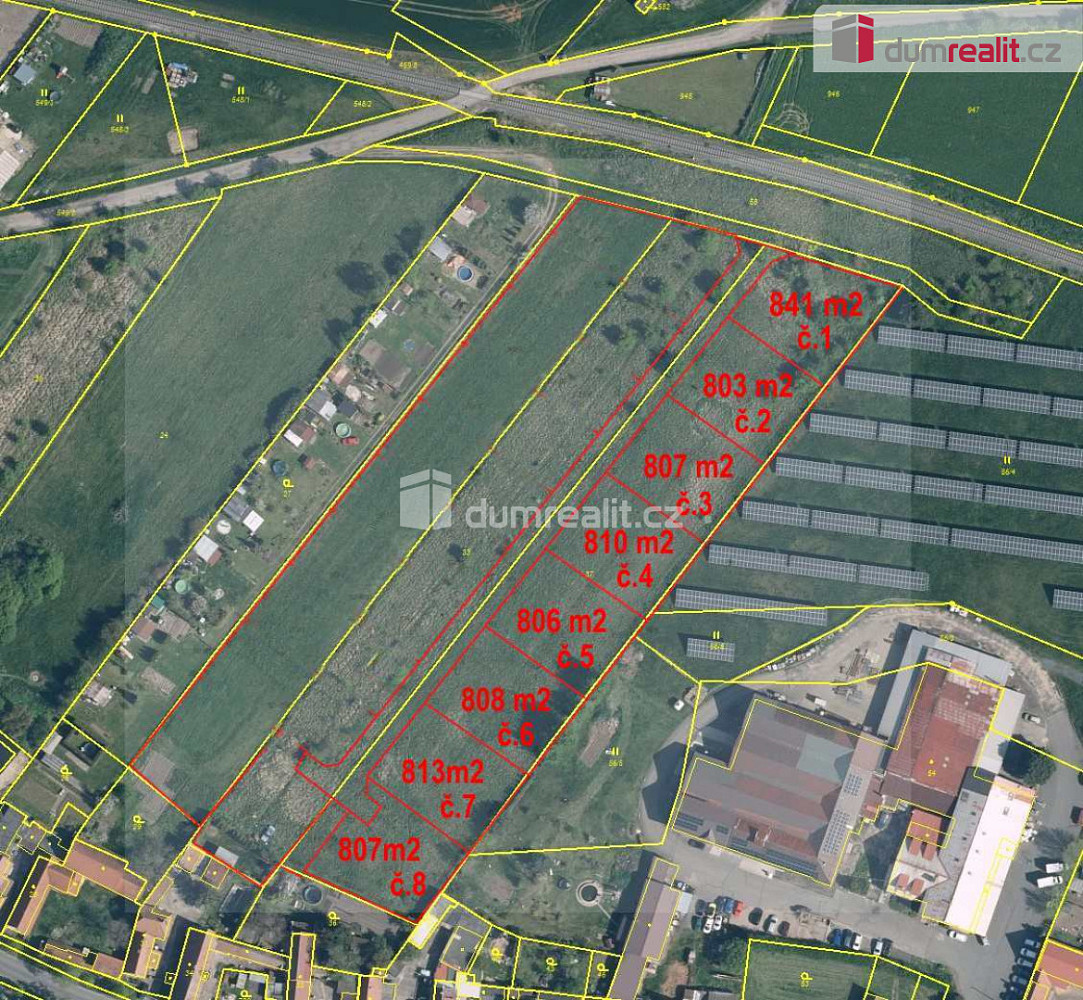 Prodej stavebního pozemku 802 m²