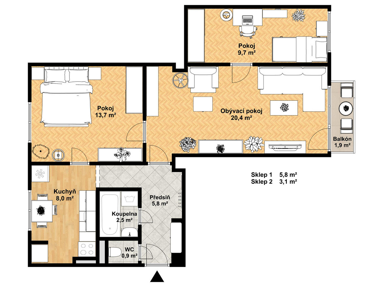 Prodej bytu 3+1 70 m² – fotografie 4